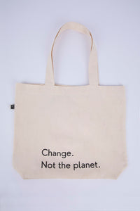 Bolsa de Tela Sostenible Change, not the planet Tote Bag