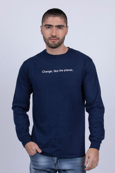 Camiseta manga larga ECO Change, not the planet