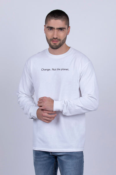 Camiseta manga larga ECO Change, not the planet